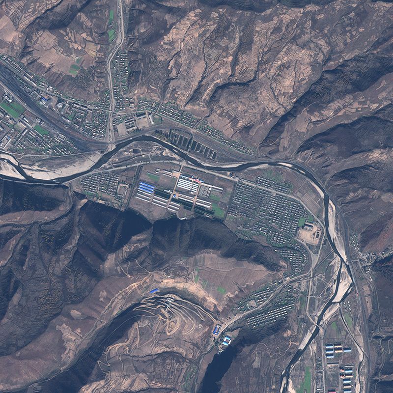 Sample satellite Imagery Elevation1 - Musan, North Korea Sample satellite Imagery Elevation1 - Musan, North Korea