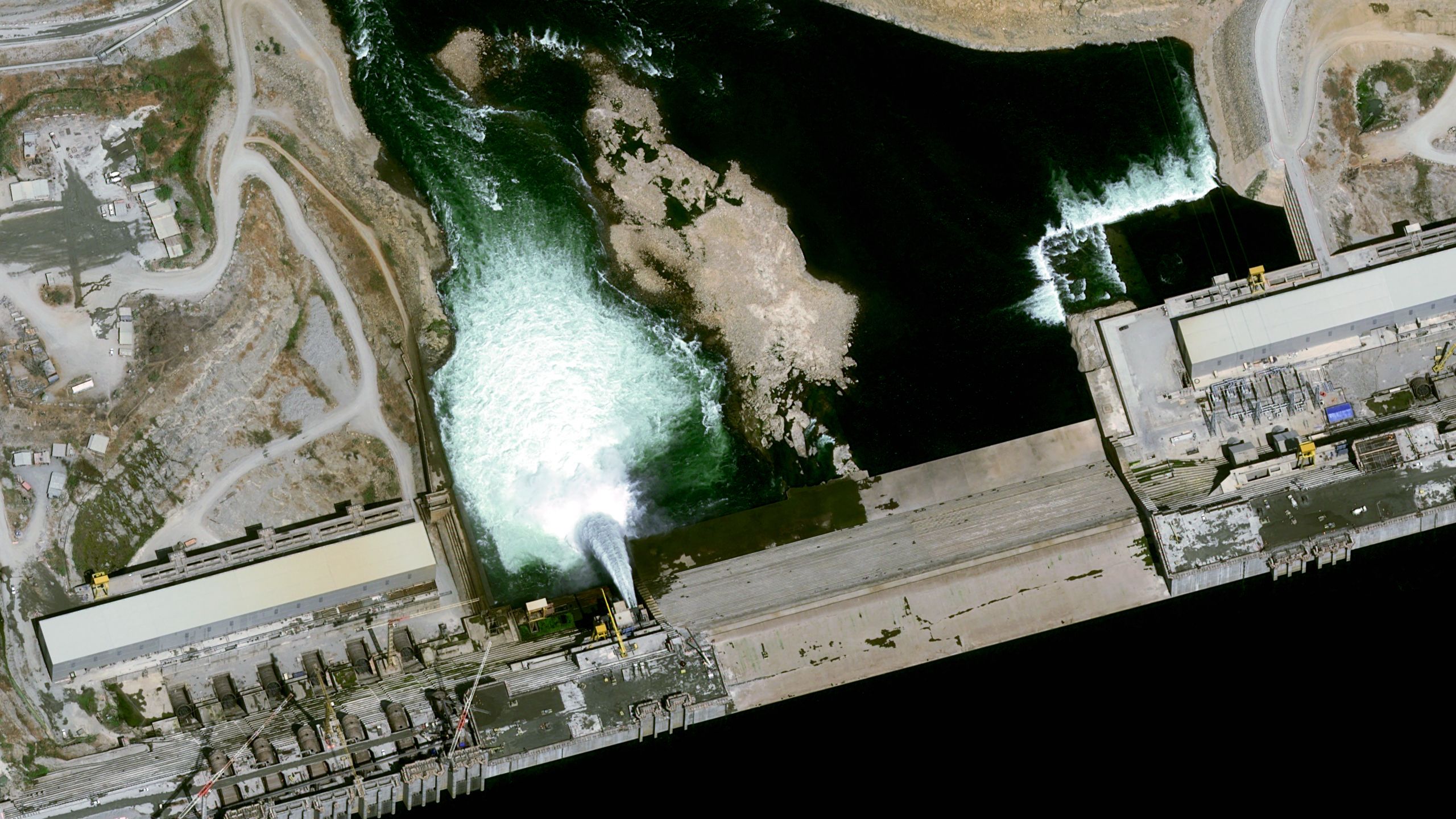Grand Ethiopian Renaissance Dam - Ethiopia Pléiades Neo 30cm resolution satellite image Grand Ethiopian Renaissance Dam - Ethiopia Pléiades Neo 30cm resolution satellite image