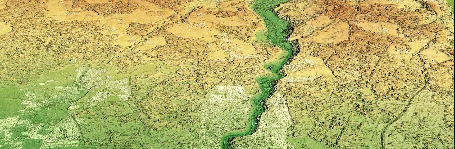 The digital elevation model WorldDEM Neo offers a resolution of 5x5m. To see here: The North of Munich, Germany The digital elevation model WorldDEM Neo offers a resolution of 5x5m. To see here: The North of Munich, Germany