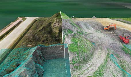 A high resolution 3D model layer that compares two models of the same location and detects changes, such as infrastructure or construction changes A high resolution 3D model layer that compares two models of the same location and detects changes, such as infrastructure or construction changes