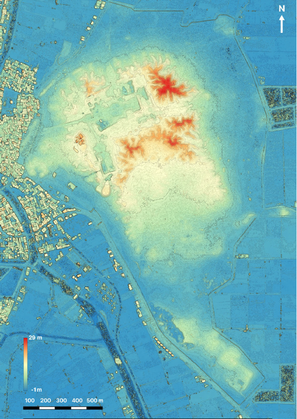 DSM with contour map of the site of Tanis from the tri-stereo Pleiades Neo imagery DSM with contour map of the site of Tanis from the tri-stereo Pleiades Neo imagery