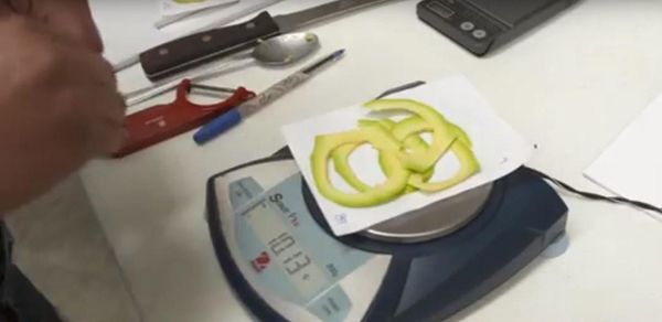 Avocado cut open inspected