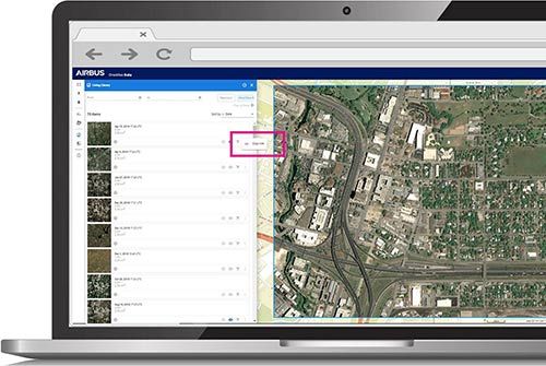 Easy copying of data from OneAtlas into the GIS environment 