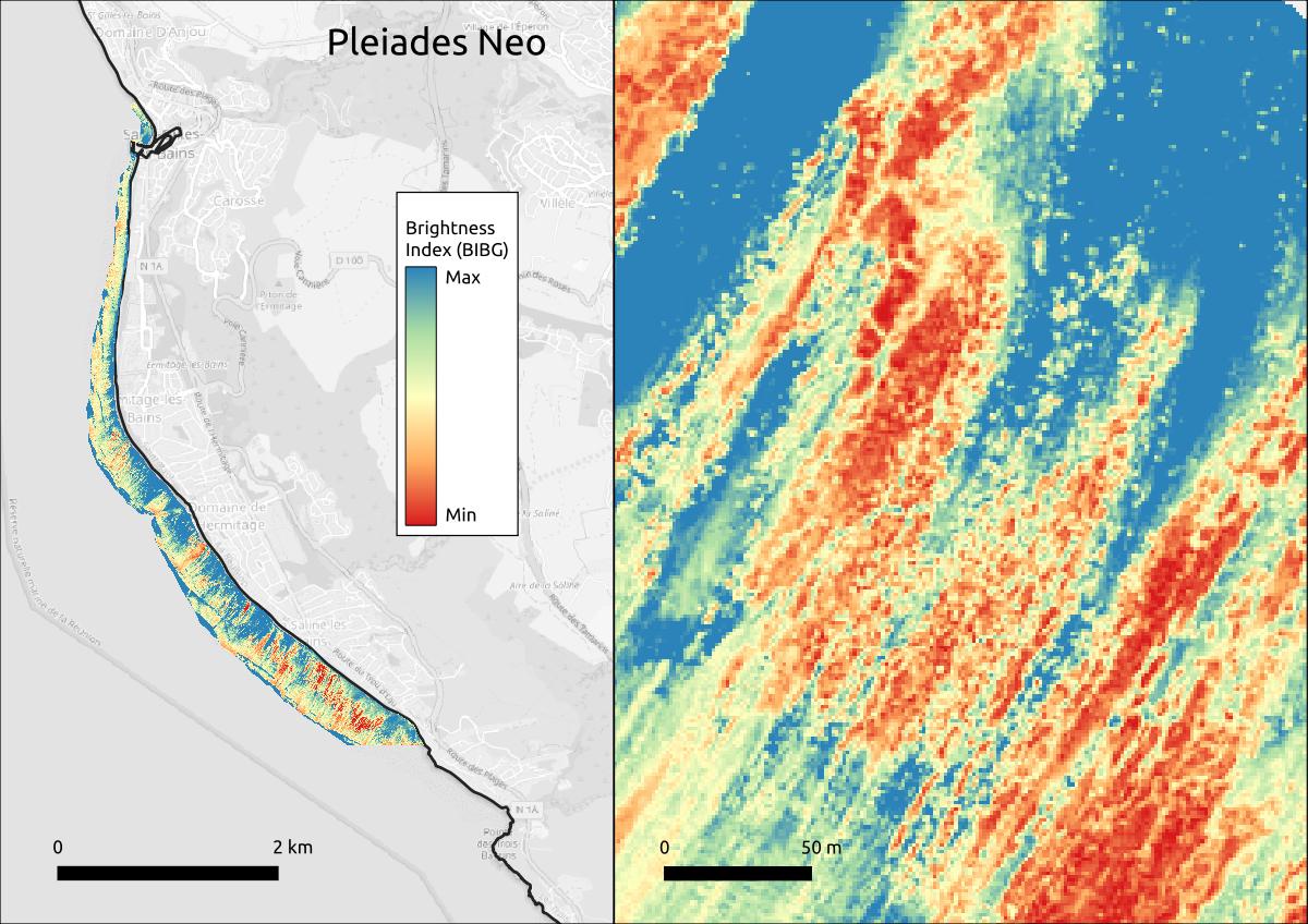 Pléiades Neo Satellite Image - Spectral Analysis -Coral Detection