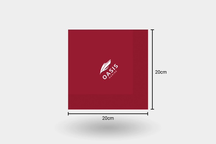 Custom Printed 3-Ply Dinner Napkin with Dimensions