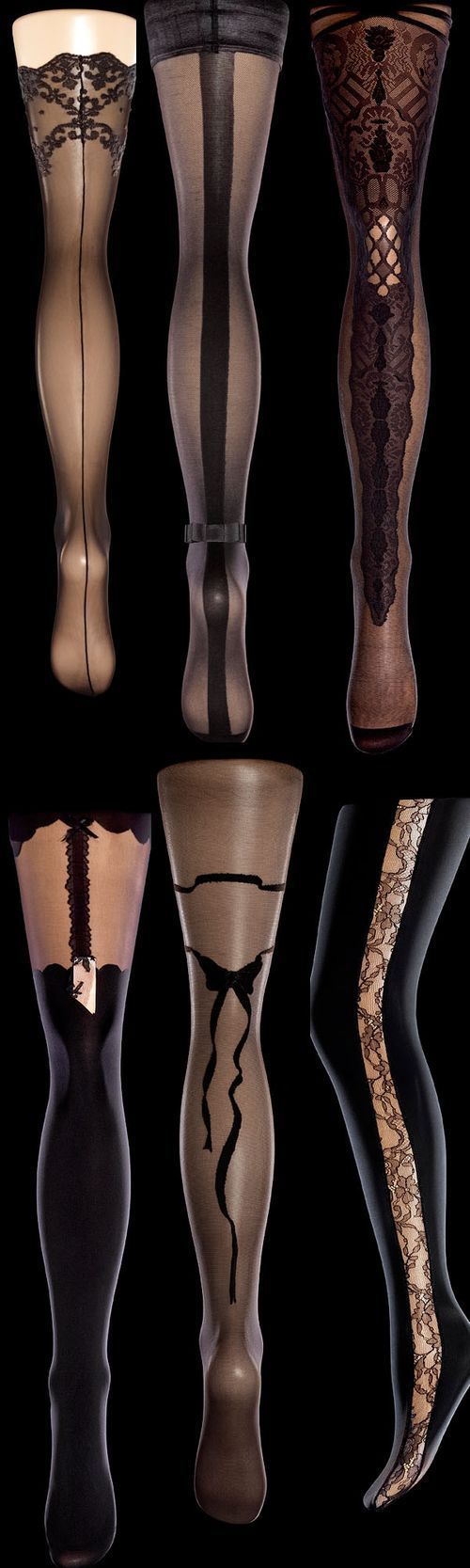 a collection of various women's stockings, tights, and pantyhose, showcasing different styles, patterns, and colors.