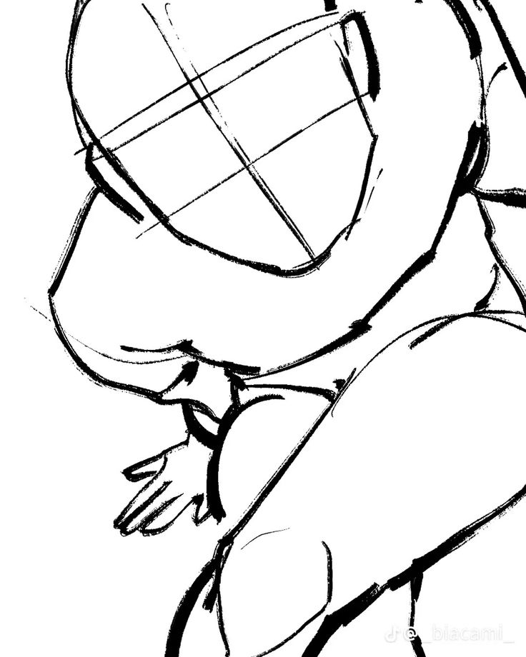 a black and white drawing of a person in a dynamic pose, seemingly in midaction. the figure is drawn with thick lines and expressive strokes, creating a sense of energy and movement. the drawing focuses on the figure's posture and movement, with the details of the face and clothing obscured. the artwork is rendered in a minimalist style, emphasizing the flow and dynamism of the form. it evokes a feeling of action, energy, and vitality. the image is striking for its simplicity and powerful depiction of movement.