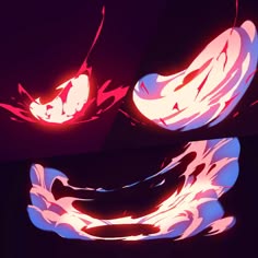 the image is a colorful abstract illustration. it features various shapes and colors with a dynamic and energetic feel. it creates a visual effect of movement and energy, resembling an explosion or a powerful force. the colors are primarily red, pink, purple, and blue with a glowing effect. the image seems to be designed for a comic book, animation, or video game. it is artistic and visually engaging.