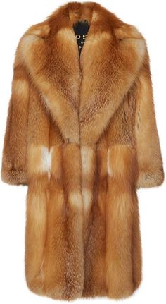 a fulllength image of a beautiful and elegant fur coat. the coat is made from highquality fur, with a rich brown and orange color. it has a large collar that can be worn up or down. the coat is perfect for keeping you warm and stylish in the winter. the fur is soft and luxurious, and the coat is made with highquality craftsmanship. it's the perfect item for a special occasion or for adding a touch of elegance to your everyday wardrobe.