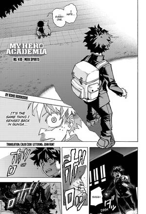 a page from the manga "my hero academia" shows the protagonist, izuku midoriya, walking home from school. the panels depict his facial expressions, showcasing a sense of unease and apprehension. the text bubbles reveal his internal monologue, indicating he senses something similar to what he experienced in a previous location, "gunga." the black and white artwork and heavy shadows emphasize the serious and suspenseful tone of the scene.