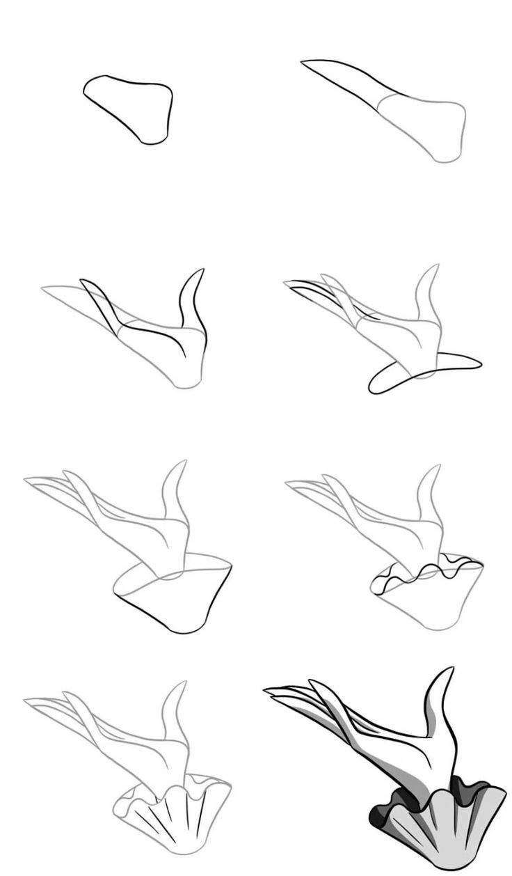 the image shows a stepbystep guide on how to draw a hand. each step builds upon the previous one, starting with simple shapes and gradually adding details to create a realisticlooking hand. the final step shows the finished drawing, complete with shading.