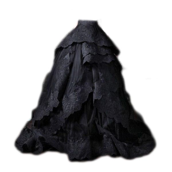 a beautiful black gown with a layered lace skirt. the dress is long and flowing, with a soft and ethereal feel. the lace overlay adds a touch of romance and glamour to the design. the skirt is layered with tulle and lace, creating a stunning silhouette. the dress is perfect for a special occasion, such as a wedding or a formal party.