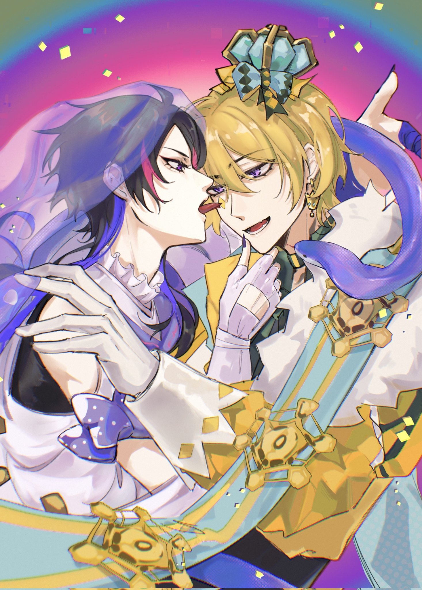the image is a digital illustration of two