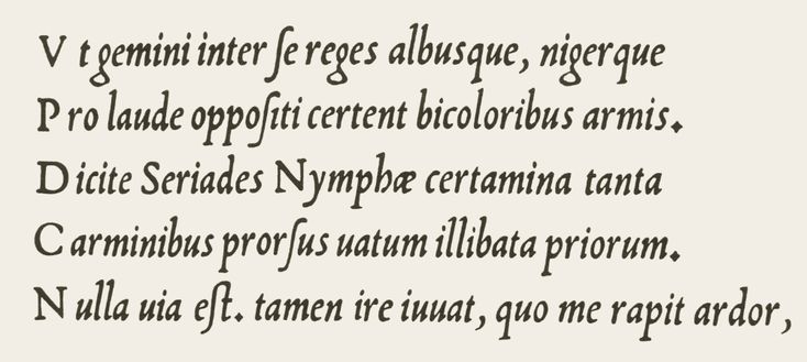 this is a picture of an excerpt from a latin manuscript, featuring poetic lines with beautiful cursive handwriting. the text is written in black ink on a beige paper background.  the handwriting is elegant, and the script is typical of latin manuscripts from a bygone era.