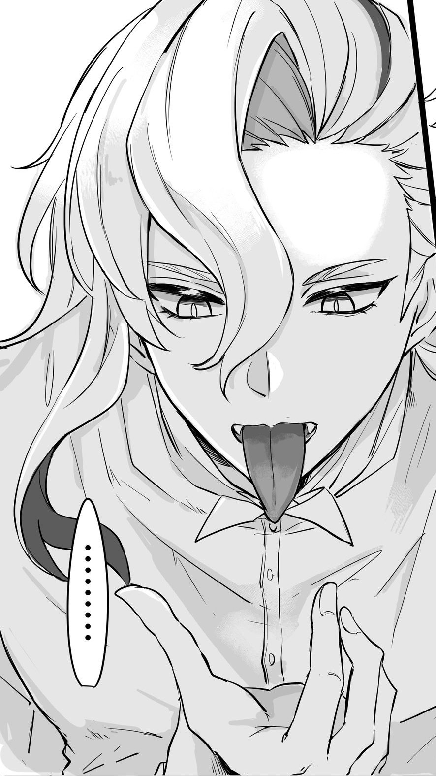this is a drawing of a manga character. the character is a male