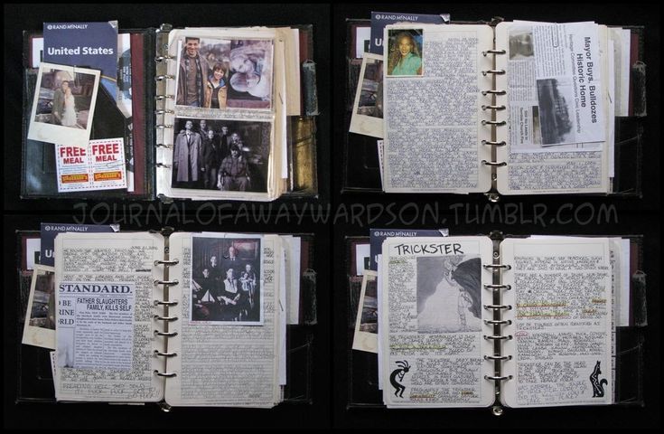 this is a photo of a vintage scrapbook featuring newspaper clippings, articles, photos, and other memorabilia. the scrapbook is open to several pages, and there are more pages in the background.