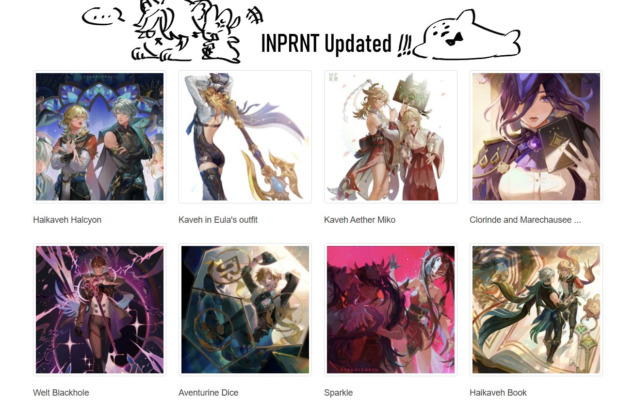 this image features a grid of various genshin impact characters. it shows a collection of fan art for the characters of genshin impact with an emphasis on the ships "haikaveh" and "sparkle."  there are depictions of the characters in their various outfits.
