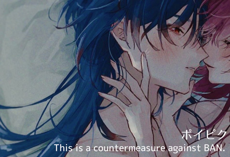 a digital painting of a bluehaired male and a pinkhaired female anime