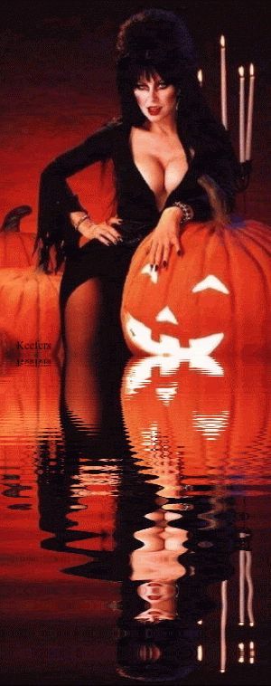 a woman dressed in a black gothic dress poses with a jackolantern in a dark and mysterious setting. she appears to be a witch or vampire with her long black hair, dark eye makeup, and alluring smile. the background is dark and ominous, with a single pumpkin in the foreground, adding to the spooky atmosphere. the woman's sexy pose and the overall tone of the image suggests that she is a powerful and seductive figure.
