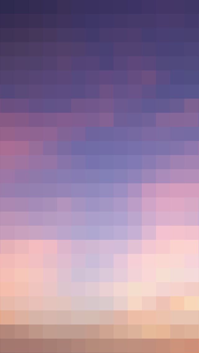 a pixelated image with a gradient of colors resembling a sunset sky. the colors transition from deep purple at the top to lighter shades of pink and orange at the bottom. the image has an abstract, patterned feel due to the pixelation.