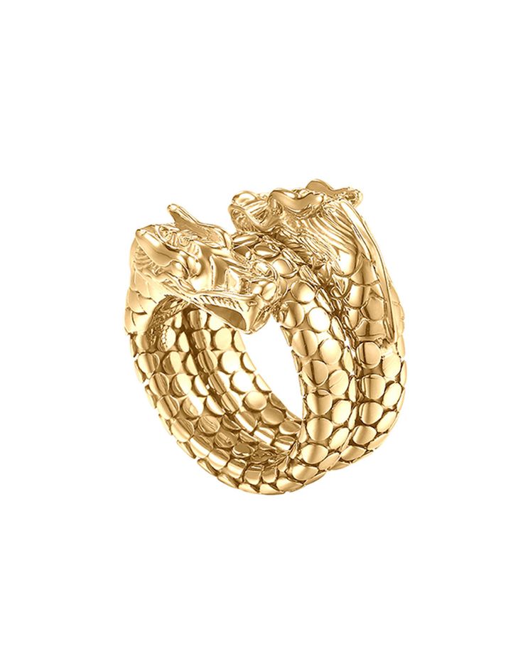 a golden ring shaped like a dragon.