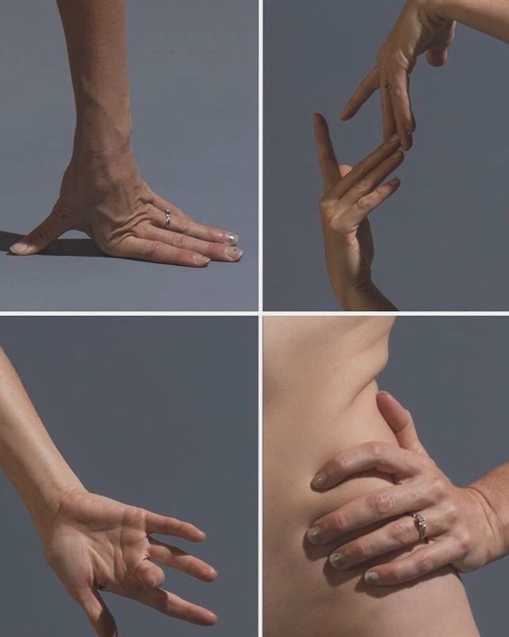 this image showcases different hand poses and positions. the four sections of the image depict various perspectives and angles of the human hand, with each section displaying a unique gesture or configuration. this image serves as a visual reference for artists, illustrators, and anyone interested in studying the anatomy and movement of the human hand. it offers a closeup look at the intricacies of the hand's structure, including the veins, tendons, and bones. the soft lighting and subtle details capture the natural beauty and complexity of the human hand.