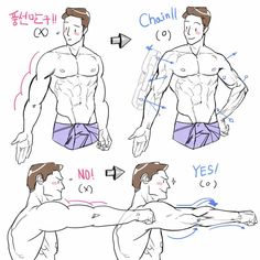 it's an anatomy reference showing the proper way to draw a muscled arm bending at the elbow. ```