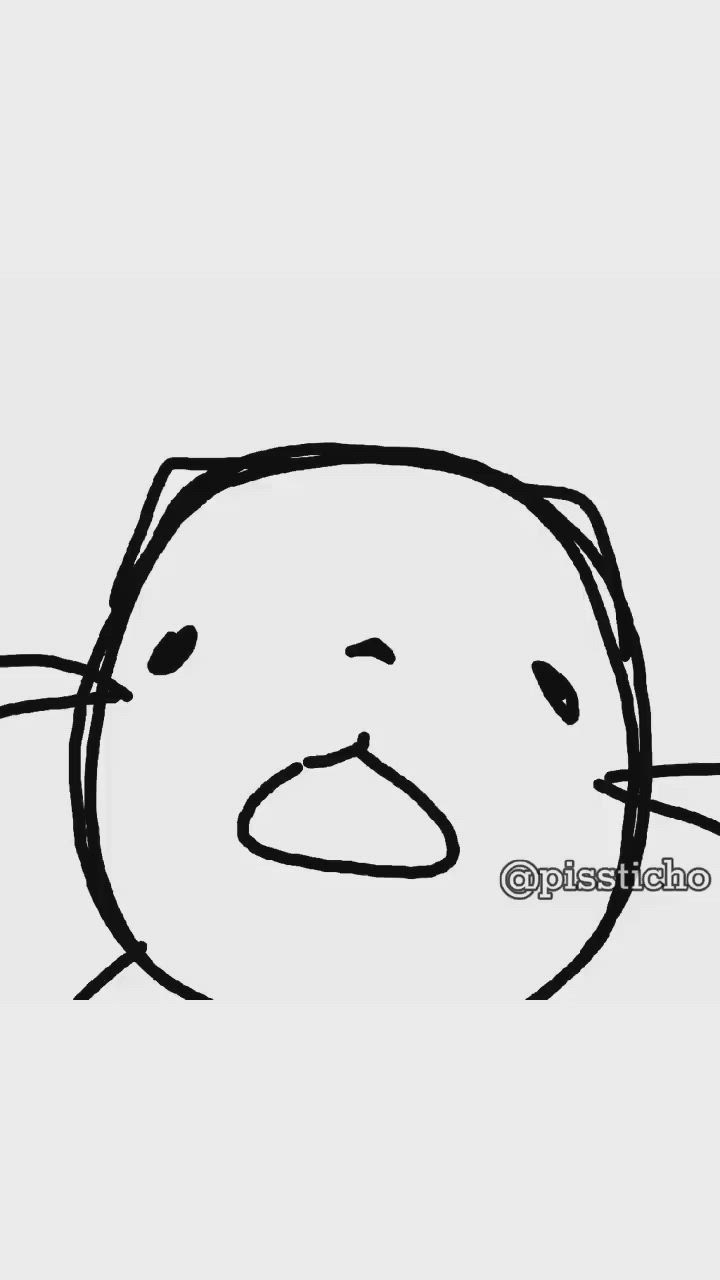 a simple cartoon drawing of a face with a surprised expression. it has large eyes, a wide open mouth, and no nose. the drawing is made with black lines on a white background.