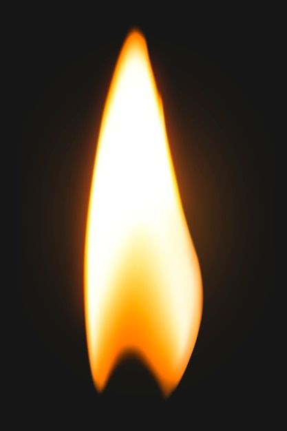 close up of a bright orange and yellow flame in a dark background. the flame is isolated and appears to be from a candle or other source of fire. the image is abstract and could be used as a background or for other design purposes.