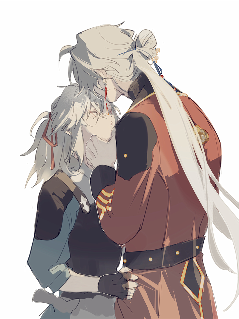 an illustration of two anime characters,