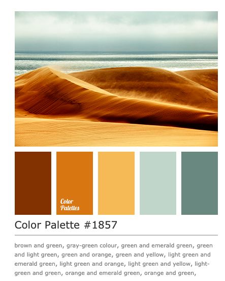 this image features a color palette inspired by a photo of sand dunes near the ocean. the colors are brown, orange, yellow, green, and blue, all of which are shades of sand, water, and sky. the color palette is calm and serene, with a touch of warmth and vibrancy. it is perfect for use in design projects, such as websites, logos, or brochures.