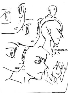 the image showcases a collection of meticulously crafted sketches depicting various facial expressions and head angles, all rendered in a distinctive, expressive style. these sketches, likely part of a character design process, offer a glimpse into the artist's exploration of different emotions and features.