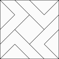 a black and white geometric pattern forming a square. it features straight lines creating a symmetrical design.