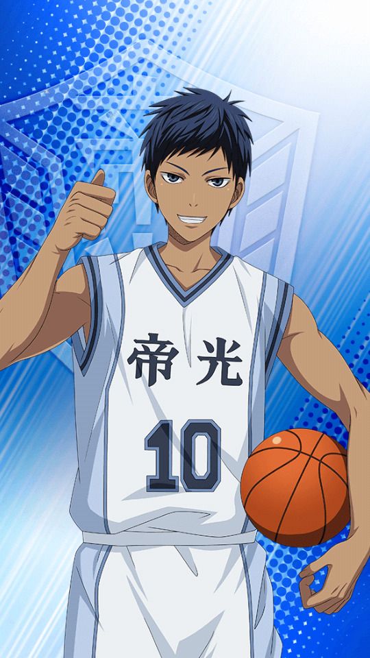 a cartoon illustration of a young male basketball player wearing a white jersey with the number 10 on it.  he is holding a basketball with his right hand and giving a thumbs up with his left hand. the background is a blue and white pattern.