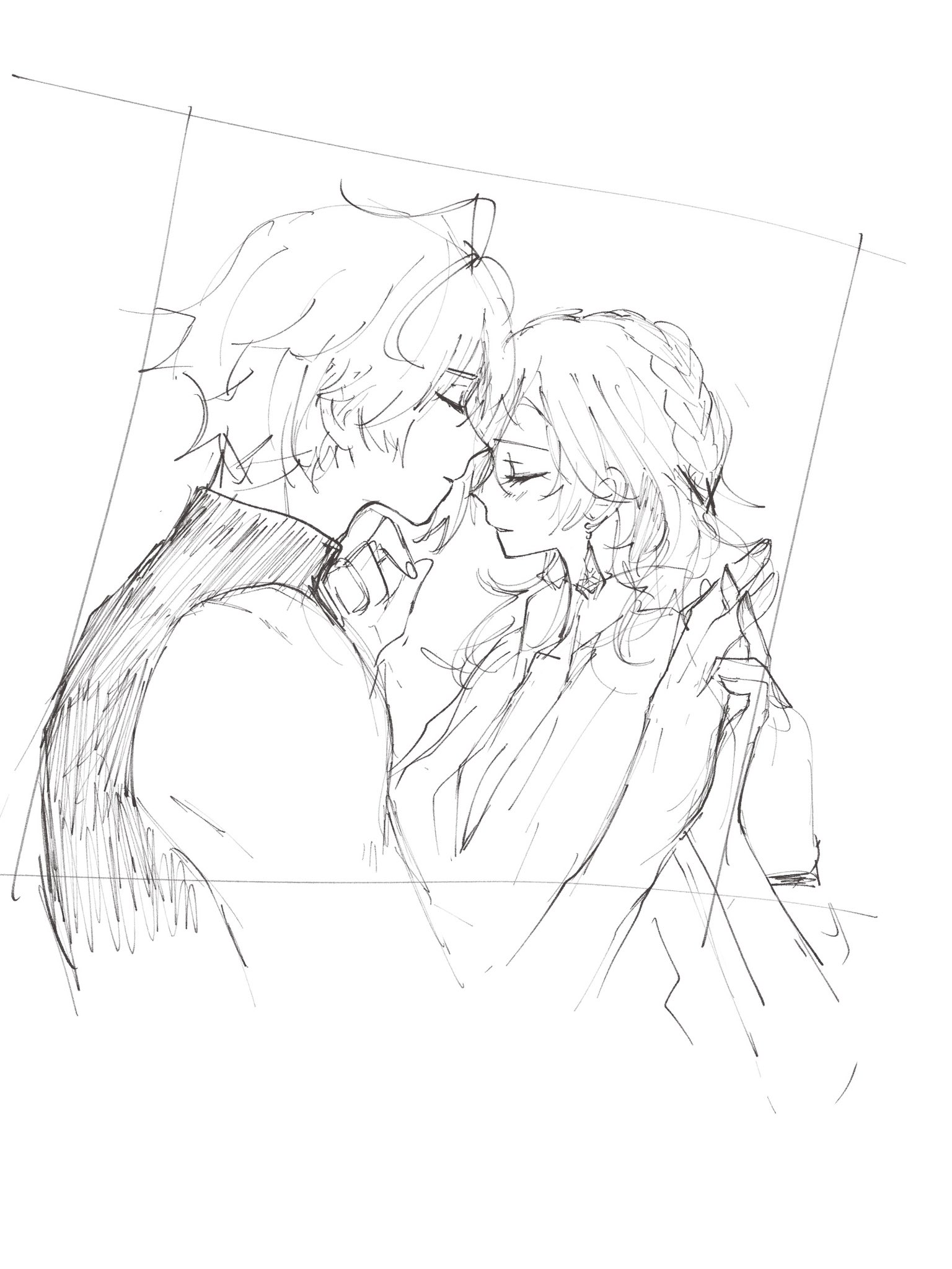 a black and white