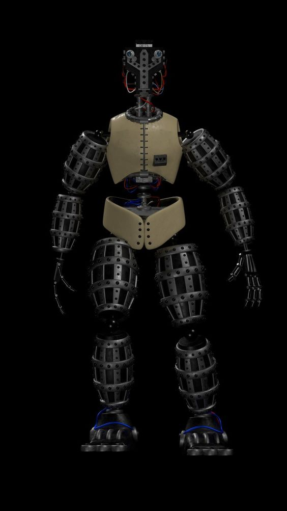 the image showcases a metallic robot set against a stark black background. the robot, seemingly constructed from steel and mechanical components, exhibits a humanoid form with articulated limbs and a head. the intricate design features exposed wires and gears, hinting at a complex inner mechanism. the lighting emphasizes the robot's metallic texture and highlights its intricate details.  overall, the image exudes a sense of industrial artistry and futuristic technology.
