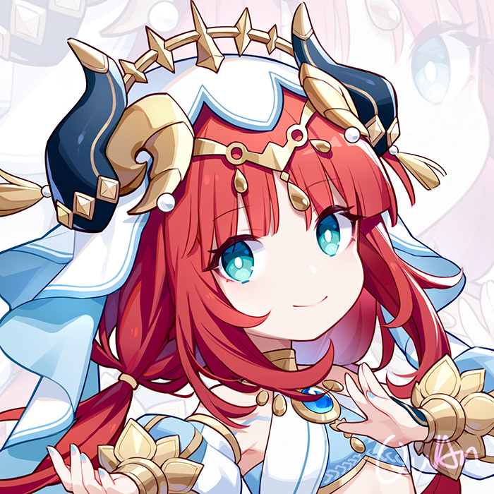 this is a cartoon illustration of a cute anime girl with long red hair and blue eyes. she is wearing a white dress with gold jewelry and a crown. she is smiling and looks happy. the illustration is done in a cartoon style with bright colors and detailed features.