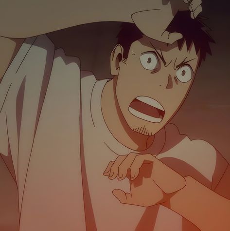 this is a closeup illustration of a man who appears to be afraid. his eyes and mouth are wide open, conveying fear. he is sweating and raising his hands defensively. the warm color palette and dramatic lighting amplify the sense of distress and tension in the scene.