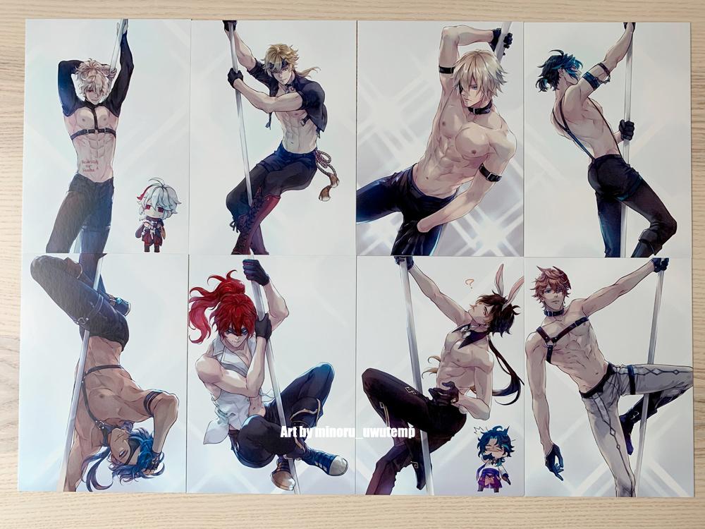 the image is a collection of eight different illustrations of anime boys. each illustration features a different boy with a distinct personality and style. the boys are all dressed in various outfits and poses, showcasing their unique charm. they all seem to be enjoying themselves, which adds to the overall positive vibe of the artwork.
