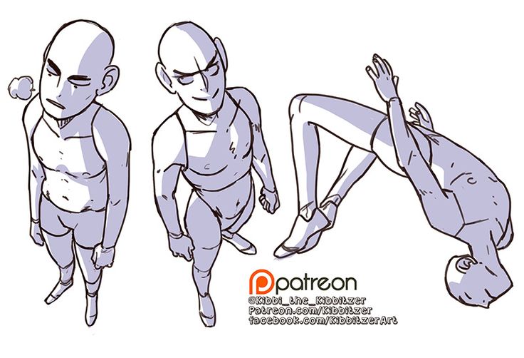 this image showcases three different poses of a human figure, drawn in a simple and clear style. each pose highlights a distinct body position, showcasing the flexibility of the human form. the lines are clean and confident, creating a dynamic and expressive drawing. the image is wellsuited for artists looking to learn about anatomy and posing for their characters.