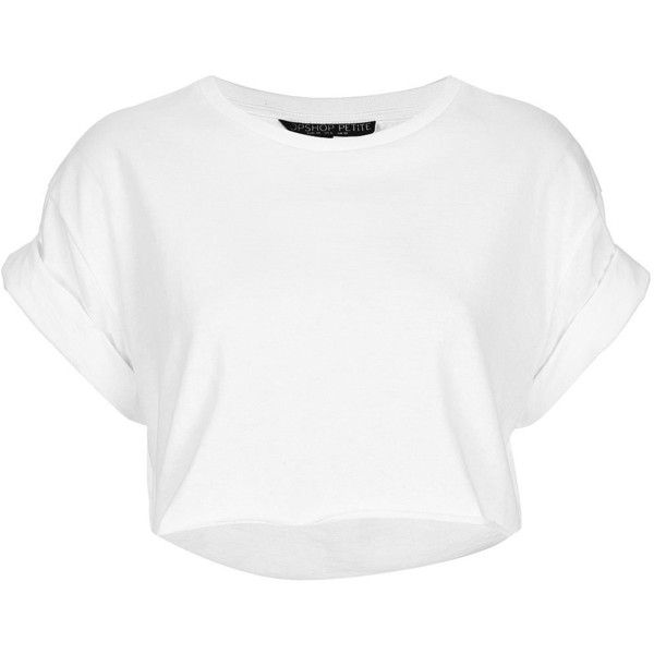 a plain white crop top with rolled sleeves. it is a simple, casual, and comfortable piece of clothing that can be dressed up or down. the top is made of a soft, breathable fabric.  the sleeves are rolled up to the elbows, giving the top a relaxed look. the top is perfect for everyday wear.