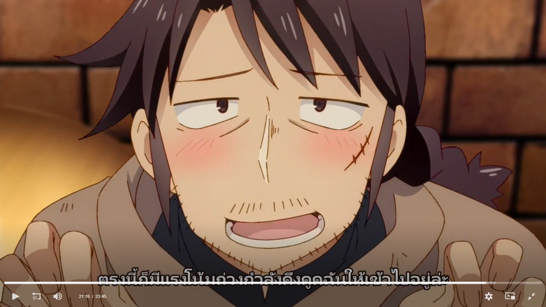 the image is a close up of an anime character. he is a man with brown hair. his eyes are closed and he is blushing. his mouth is open and he is smiling. he is wearing a brown jacket. the background is a brick wall.