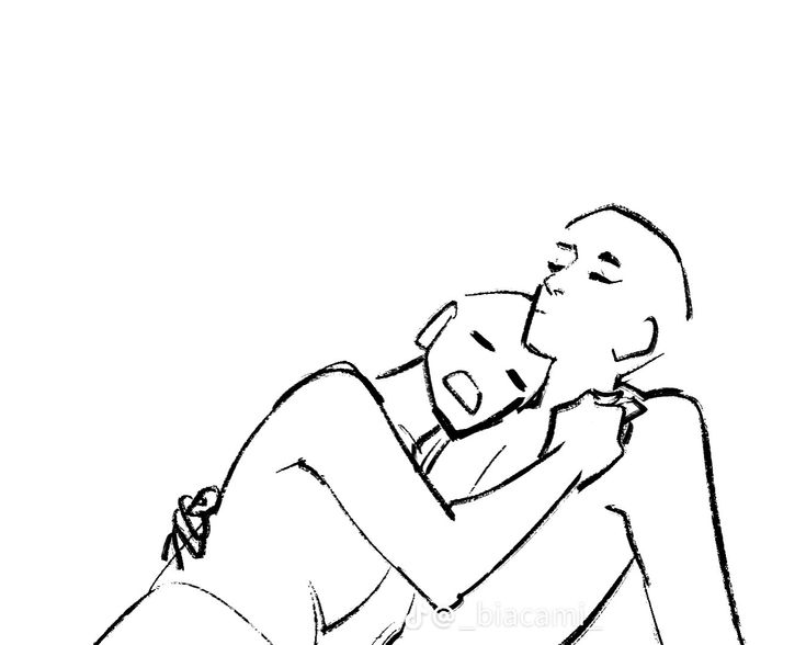 a black and white line art drawing of a couple hugging. the woman is resting her head on the man's shoulder, and he is holding her close. the drawing is simple but expressive, capturing a moment of intimacy and affection. the lines are flowing and dynamic, conveying a sense of movement and energy.