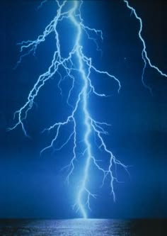 a powerful lightning bolt strikes across a dark blue sky, illuminating the clouds with a bright flash of white light. the branches of the lightning bolt extend outward in all directions, creating a dramatic and aweinspiring scene. the sky is dark and stormy, with hints of rain and wind. the lightning bolt is a powerful symbol of nature's force and beauty.