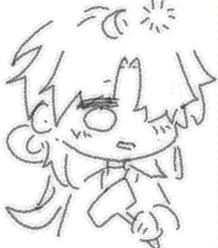 a handdrawn cartoon of a young girl with a big smile. she is drawn in a simple, minimalist style with black lines on a white background. she has large eyes and a small mouth. her hair is long and flowing. she is dressed in a casual outfit. she appears to be very happy.
