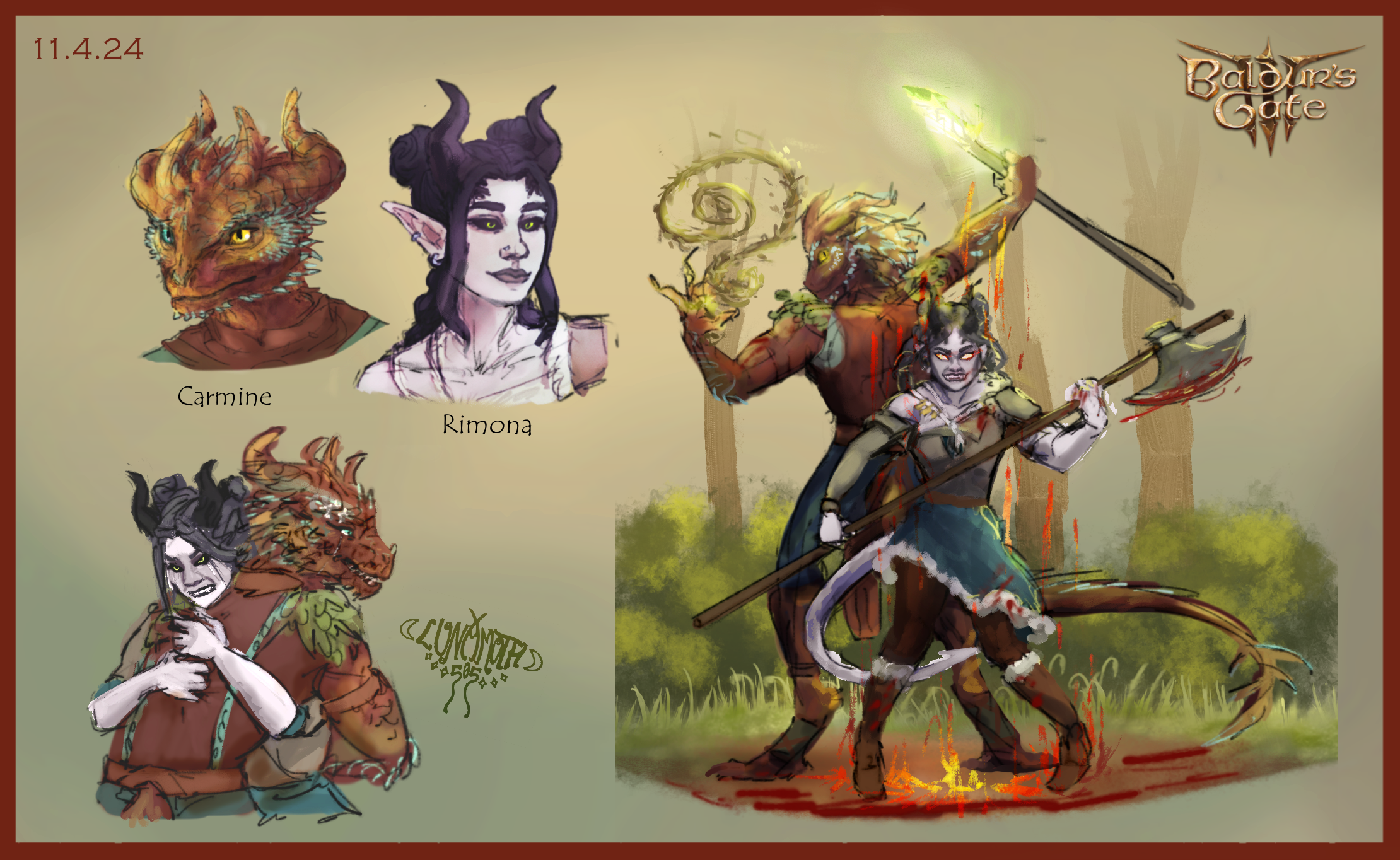 BG3 Tavs. Folk hero sisters.