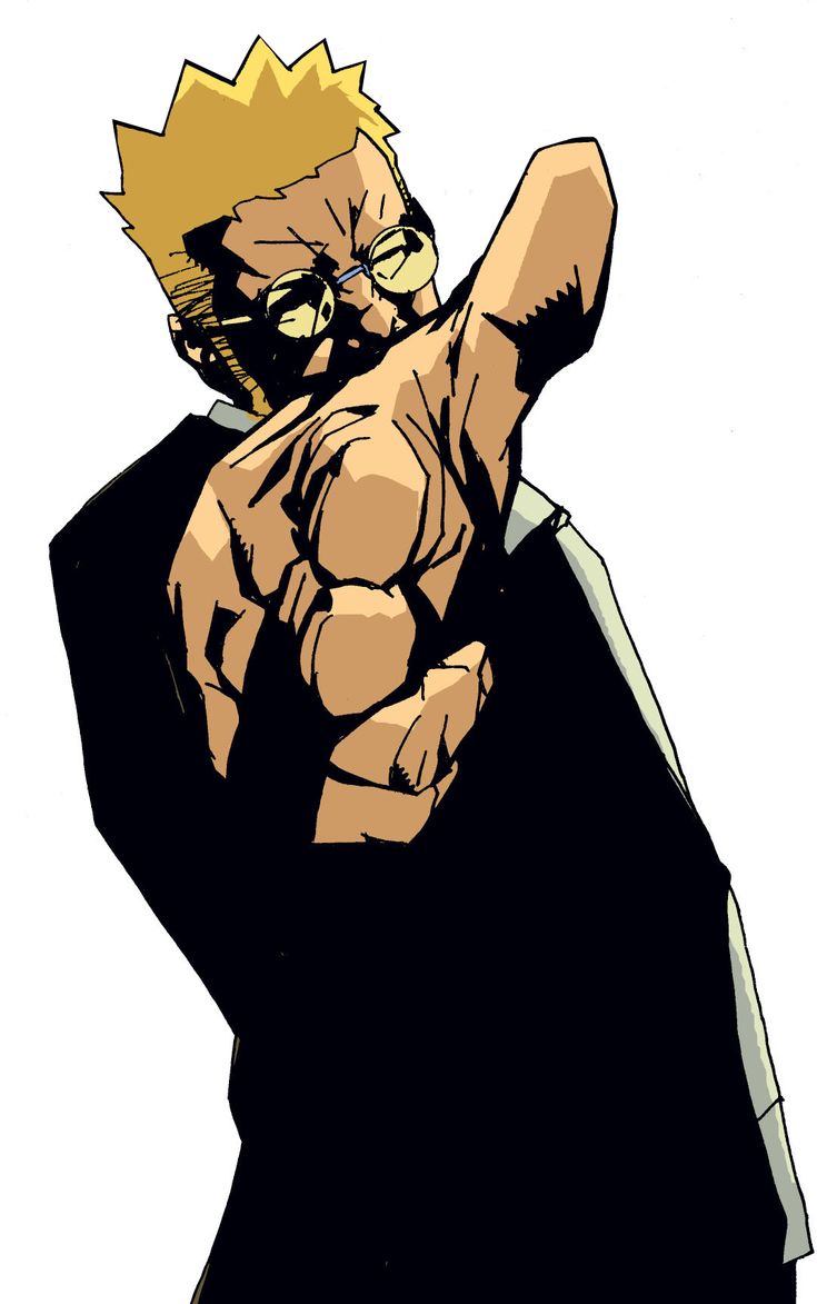 a closeup shot of a man with a serious expression on his face, pointing his finger at the viewer. he is wearing glasses and a black jacket over a white shirt. the illustration is drawn in a comic book style.