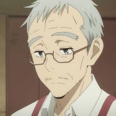 a closeup portrait of an elderly man with a solemn expression. he has short, white hair and wrinkles on his forehead and around his eyes. he wears round glasses and a white collared shirt with red suspenders. the background is a muted beige color, suggesting an indoor setting. the soft lighting emphasizes the shadows on his face, highlighting his concerned and thoughtful demeanor.