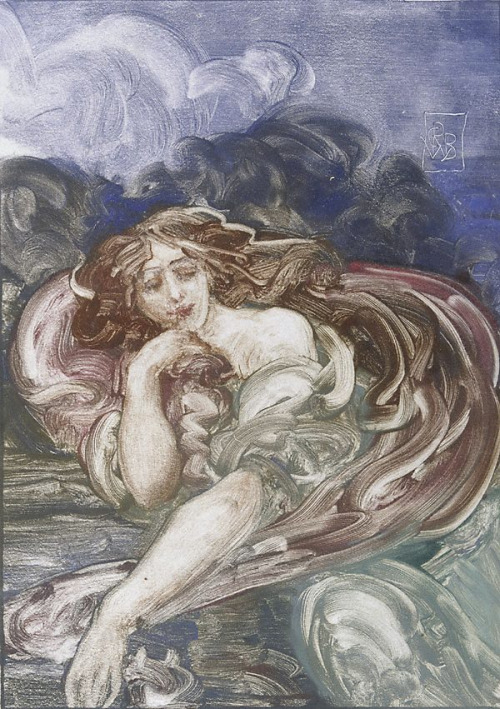 the painting depicts a serene, ethereal scene of an angel resting amidst a backdrop of swirling clouds. the angel, with her wings gracefully draped around her, lies with her head resting on her hand, her expression peaceful and contemplative. the soft lighting and muted color palette enhance the dreamlike quality of the image.