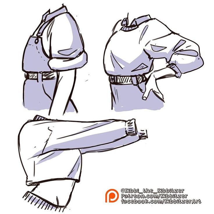 a drawing of three different outfits for a female character. the top left drawing shows a character wearing overalls and a sweater. the top right drawing shows a character wearing a sweater and shorts. the bottom drawing shows a character wearing a sweater.  the drawings are in a simple style and are done in black and white.
